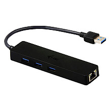 i-tec USB HUB ADVANCE/ 3 ports/ USB 3.0/ Gigabit Ethernet adapter (RJ45)/ slim/ black