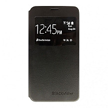 iGET Flip leather case for BLACKVIEW ETA mobile phone, black color