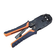 DATACOM Connector pliers PROFI 8P+6P+4P OR/BL ratchet (RJ45,12,1