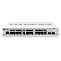 Microtik Cloud Router Switch CRS326-24G-2S+IN, 800MHz CPU, 512MB, 24x GBE, 2x SFP+, ROS L5, PSU