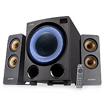 FENDA F&D speaker F770X/ 2.1/ 76W/ black with RGB/ BT5.0/ FM radio/ USB playback/ optical input/ remote control