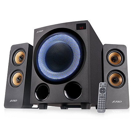 FENDA F&D speaker F770X/ 2.1/ 76W/ black with RGB/ BT5.0/ FM radio/ USB playback/ optical input/ remote control