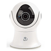 NEDIS IP Camera/ outdoor/ IP65/ Wi-Fi/ 1080p/ PIR sensor/ Cloud/ pan/tilt/ 16GB/ Android/ iOS/ adapter/ white