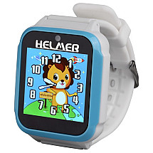 HELMER children's smart watch KW 801/ 1.54" TFT/ touch display/ photo/ video/ 6 games/ micro SD/ Czech/ blue-white