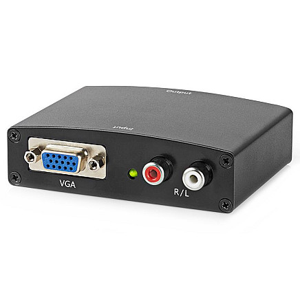 NEDIS converter VGA to HDMI/ 2x RCA/ black