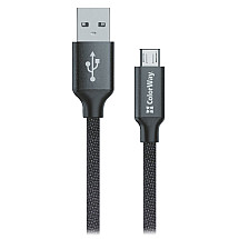 Colorway data cable USB/ Micro USB/ 1M/ 2.1a/ black