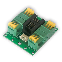 Cable splitter of DS18B20 sensors for LAN controller