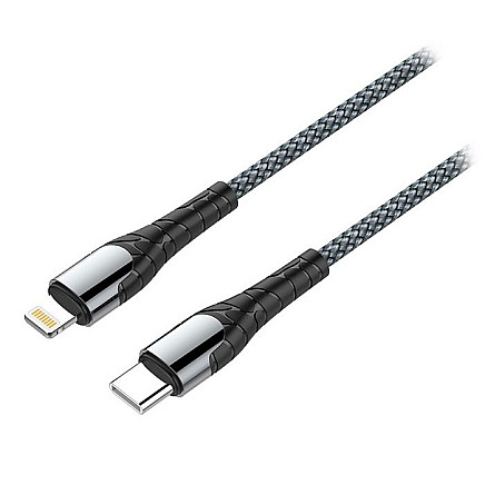 Colorway Cable USB-C/ Apple Lightning/ 3A/ Fast Charging / 1m/ Grey