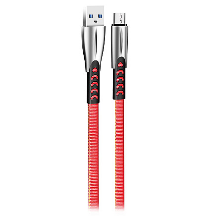 Colorway data cable USB/ Micro USB/ 1M/ 2.4A/ red