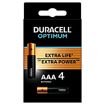 Duracell Optimum Alkaline Battery 4 pcs (AAA)