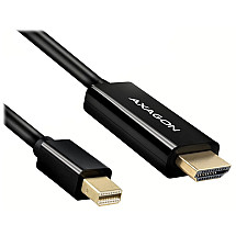 Axagon adapter from Mini DisplayPort on HDMI 1.4 / RVDM-HI14C2 / 4K / 30Hz / 1.8m