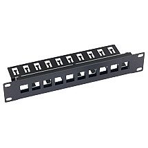 Triton 10' modular patch panel 1U for max. 10 pcs keystone, hole 14.8x17.5mm