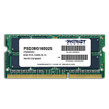 Patriot Signature 8GB DDR3 1600MHz / SO-DIMM / CL11 / PC3-12800