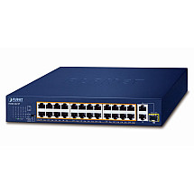 Planet FGSD-2621P PoE switch, 24x100M + 1x1Gb RJ45 + 1xSFP, PoE 802.3at 185W, extend mode 10Mb-250m