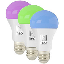 IMMAX NEO LITE SMART set 3x LED bulb E27 9W RGB+CCT color and white, dimmable, Wi-Fi, TUYA