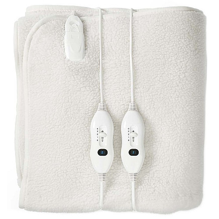 NEDIS electric blanket/ 2 people/ 160 x 140 cm/ 3 temperature settings/ overheating protection/ Polyester/ Synthetic Wool