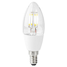 NEDIS Wi-Fi smart LED bulb with filament/ E14/ candle/ 5W/ 230V/ 400lm/ 2700K/ warm white/ dimmable/ clear