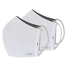 Anti-dust/antibacterial mask TNG 3-layer M - white (2 pcs)/upper layer has NANO FILTER properties/40 times washable