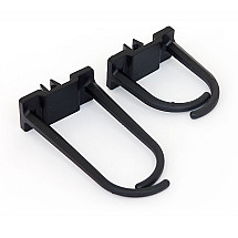 Triton plastic hook large - square hole 9x9 black