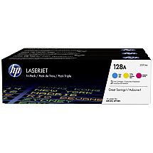 HP 128A CMY 3-pack LJ Toner Cart, 3 x 1,300 pages, CF371AM original