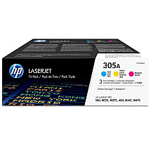 HP 305A CMY 3-pack LJ Toner Cart, 3 x 2600 pages, CF370AM original