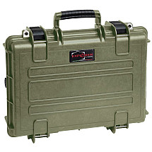 Doerr durable waterproof suitcase Explorer 4209 Green CV (42x30x10 cm, foam for Laptop up to 15" in case, 2.4 kg)