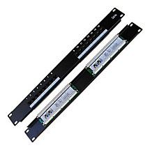 DATACOM Patch panel 19" UTP 16 port CAT5E LSA 1U BK (2x8p)