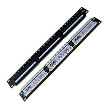 DATACOM Patch panel 19" UTP 24 port CAT5E LSA 1U BK (3x8p)