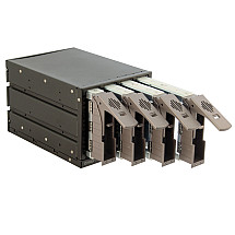 CHIEFTEC backplane to 5.25" for 4x SAS/SATA HDD, black, Hot-Swap, Full ALU