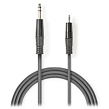 NEDIS stereo audio cable/ 6.35 mm plug - 3.5 mm plug/ gray/ 3m