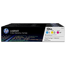 HP 126a Tri -Pack CF341a yellow, Azure, Purple - 1,000 pages