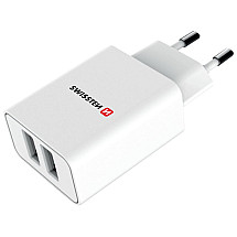 Swissten Network Adapter Smart Ic 2X Usb 2.1A Power White