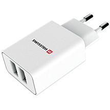 Swissten Network Adapter Smart Ic 2X Usb 2.1A Power + Data Cable Usb / Lightning Mfi 1.2 M White