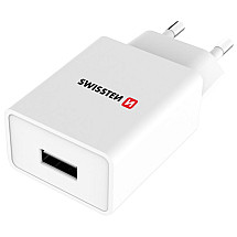 Swissten Network Adapter Smart Ic 1X Usb 1A Power + Data Cable Usb / Micro Usb 1.2 M White