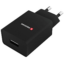 Swissten Network Adapter Smart Ic 1X Usb 1A Power + Data Cable Usb / Type C 1.2 M Black