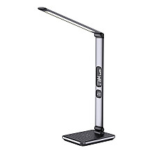 IMMAX LED table lamp Heron 2/ Qi charging/ 8.5W/ 504lm/ DC 12V/2.5A/ dimmable/ folding arm/ silver