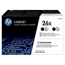 HP 26X double pack black original high capacity LaserJet toner cartridges