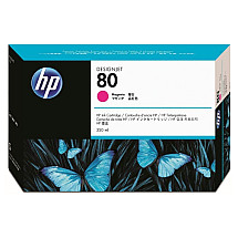 HP 80 Magenta DesignJet Ink Cartridge, 350 ml