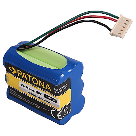 Battery Patona for the robotic vacuum cleaner iRobot Braava 380T/390T 2500mAh, 7.2V Ni-MH