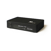 PremiumCord HDMI splitter 1-2 ports metal with power supply, 4K, FULL HD, 3D