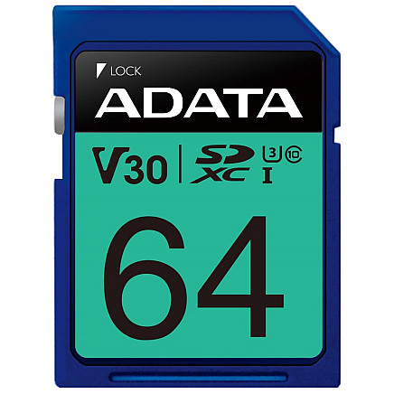 ADATA Premier Pro 64GB SDXC/ UHS-I U3 V30S CL10