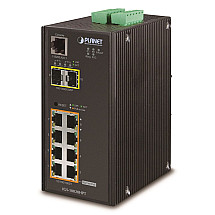 Planet IGS-10020HPT Industrial Switch 8x 10/100/1000 PoE+ (240W) + 2x 100/1000 SFP, Management, -40 +75°C, 12-48VDC