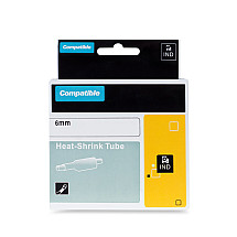 PRINTLINE compatible tape with DYMO 18052, 6mm, 1.5m, black print/yellow background, RHINO, tube