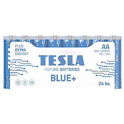 TESLA BLUE+ Zinc Carbon AA battery (R06, pencil, foil) 24 pcs