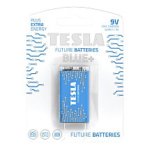 TESLA BLUE+ Zinc Carbon battery 9V (6F22, blister) 1 pc