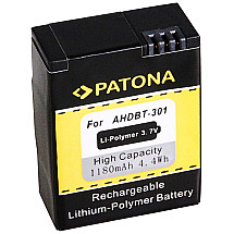 PATONA battery for digital camera GoPro Hero 3, Hero 3+, Rollei AC420, 1180mAh Li-Pol