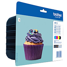 BROTHER ink cartridge LC-123VALBP/ multipack/ Black + three colors)