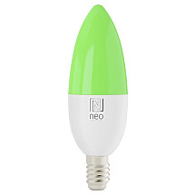 IMMAX NEO SMART LED bulb E14 6W RGB+CCT color and white, dimmable, Wi-Fi, TUYA