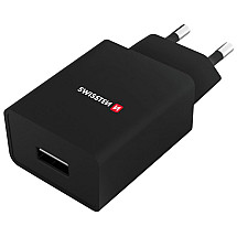 Swissten Network Adapter Smart Ic 1X Usb 1A Power + Data Cable Usb / Lightning 1.2 M Black