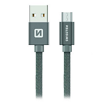 Swissten Data Cable Textile Usb / Micro Usb 1.2 M Grey